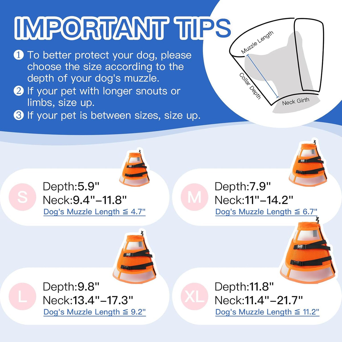 Soft Dog Cone Collar to Stop Licking - Adjustable for Small Dogs | Prevents Licking Wounds After Surgery & Skin Disease,Lightweight,Comfortable Elizabethan Recovery Cone (Orang,S)
