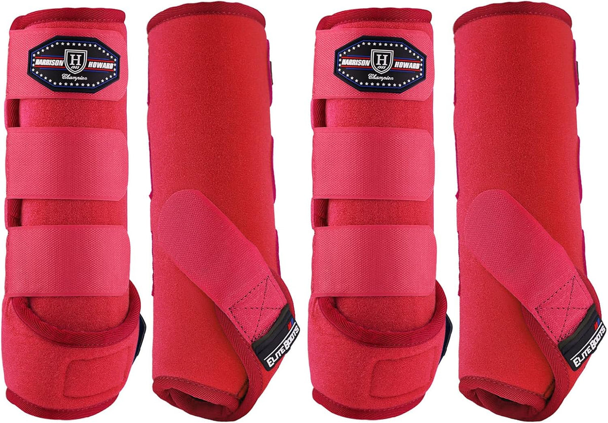 Harrison Howard 4-Pack Horse Sport Boots, Protective Horse Boots