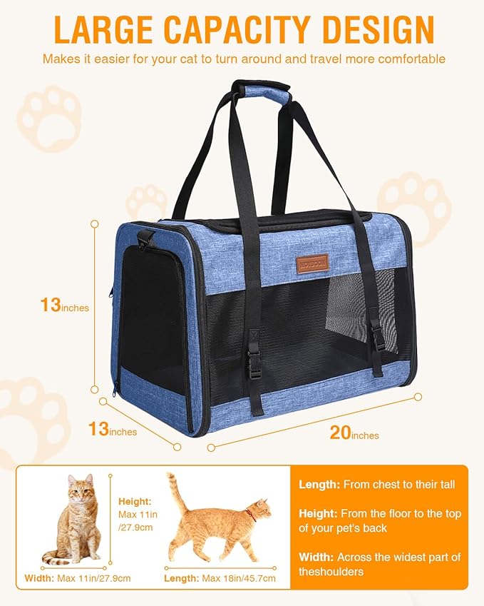 PETUX Large Pet Carrier for Large Cats ＆ Small Dogs - Image 2
