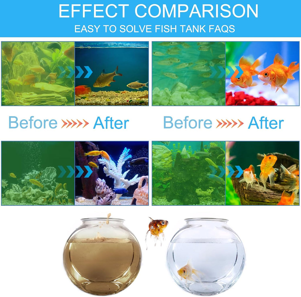 Aquarium Clean Light，3 W mini Submersible Algae Removal Light with Timer,Aquarium Water Clean Green Clear Waterproof Clean Light for Pond,Swimming Pool