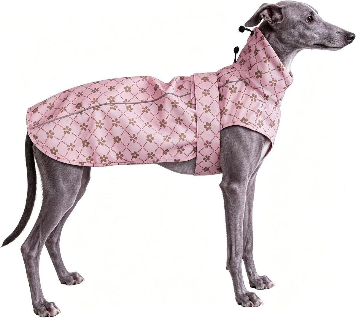 Adjustable Waterproof Dog Raincoat for Dogs,Lightweight Pet Rain Jacket Puppy Clothes with Reflective Strip for Small Medium Large Dogs (Red, Small)