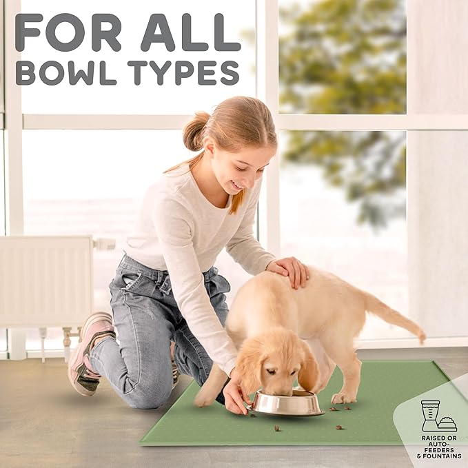 Dog Food Mat - Raised Edges Dogs Mat - Image 6