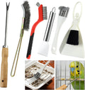 6PCS Bird Cage Cleaning Brush Kit Stainless Bird Cage Cleaner Tools Set Accessories for Small Medium,Large,Tall,Stainless Steel,Parakeet,Budgie,African Grey Parrot,Cockatoo Birds Cages Accessories
