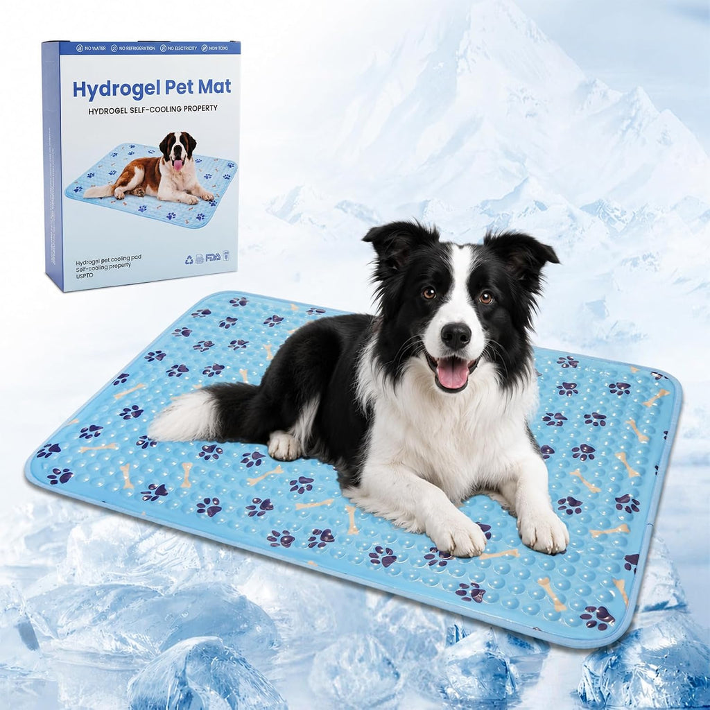 Dogs Cooling Mat,Self Cooling Dog Bed, Patented Non-Toxic Gel Cooling Pad for Pets, Durable Waterproof Dog Cooling Mat for Small, Medium, Large Dogs and Cats, Indoor Outdoor Summer Use(Small)