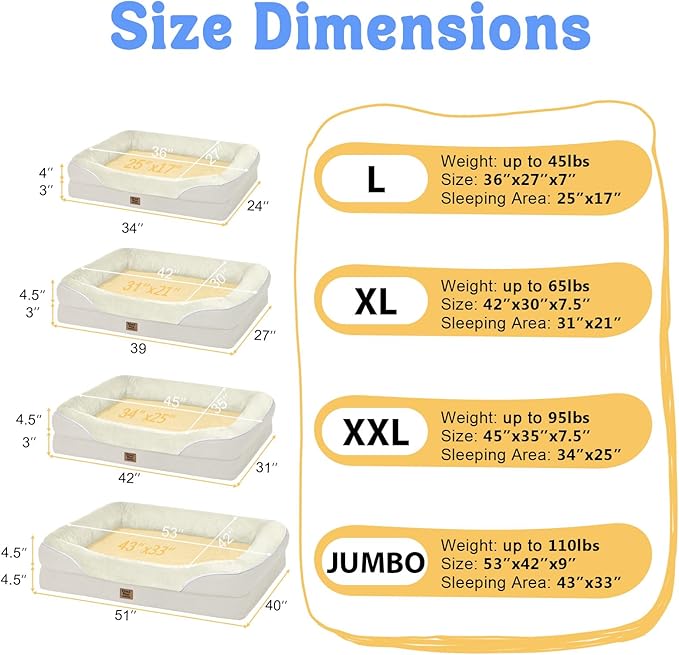 Washable Orthopedic Large Dog Bed - Image 7