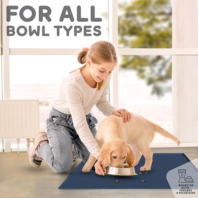Dog Food Mat - Raised Edges Dogs Mat - Image 6