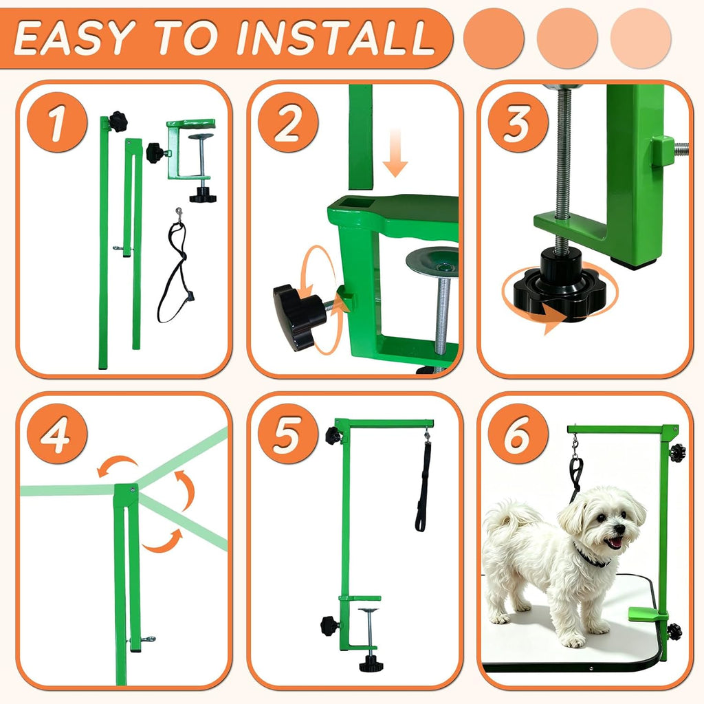 Iron Dog Grooming Arm with Clamp, Adjustable 25-47", Small/Medium