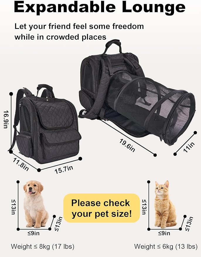 Dog Travel Backpack with Expandable Tunnel - Image 5