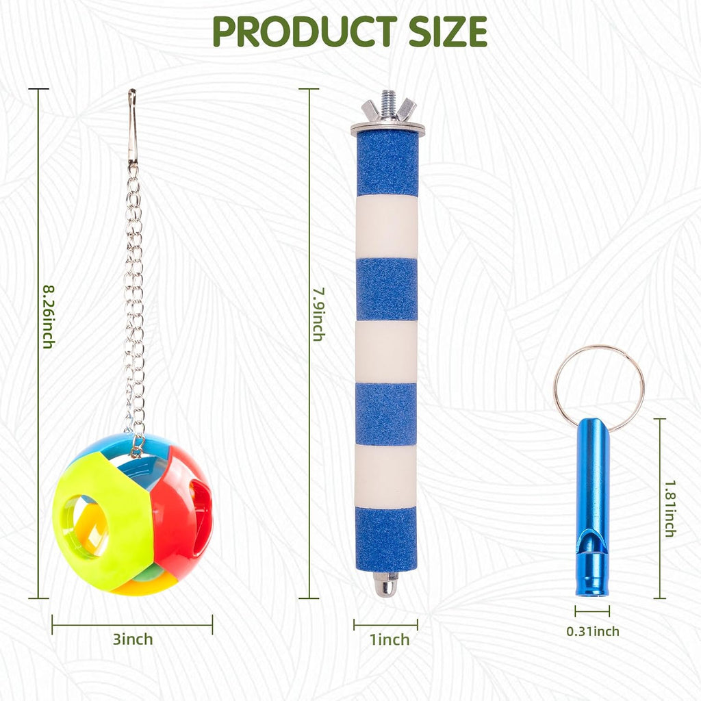 Bird Perch for Cage, 3 Pcs, Parrot Perch for Conure, Cockatiel & Parrot