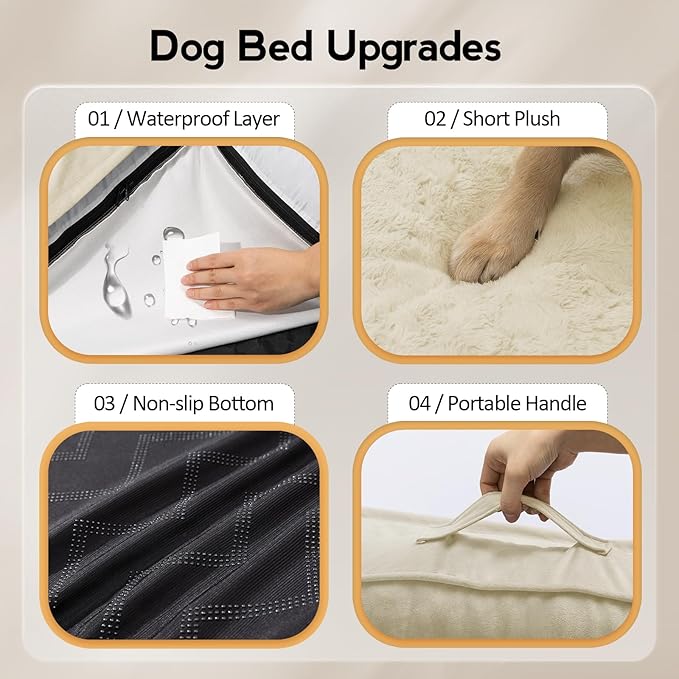 Large Orthopedic Dog Bed with Sides Big Dog Beds with Removable Washable Cover - Image 5