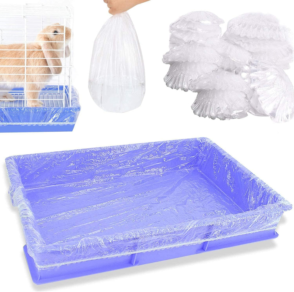 30 pcs Disposable Cage Liners, Clear Plastic Rabbit Cage Liner Bag