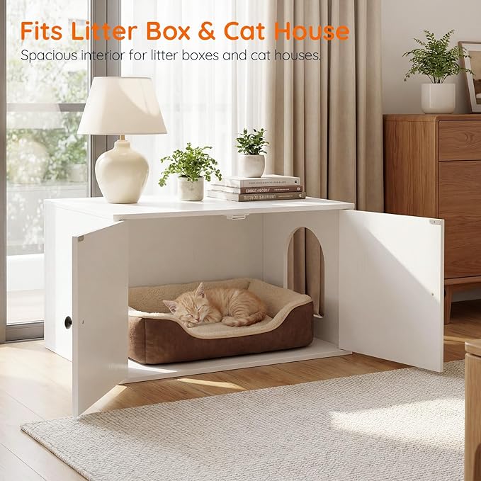 HOOBRO Cat Litter Box Enclosure, Hidden Litter Box Furniture - Image 3