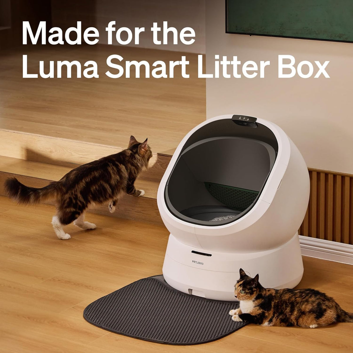 PETLIBRO Large Cat Litter Mat Compatible with Luma Self-Cleaning Cat Litter Box, Waterproof Litter Trapping Floor Mat, Non-Slip & Easy to Clean