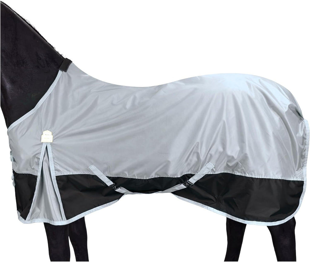 BARN & STABLE 420D Ripstop Lightweight Horse Turnout Sheet, No Fill, Water-Resistant & Breathable Horse Blanket for Spring and Mild Weather, with Anti-Rub Fleece Withers