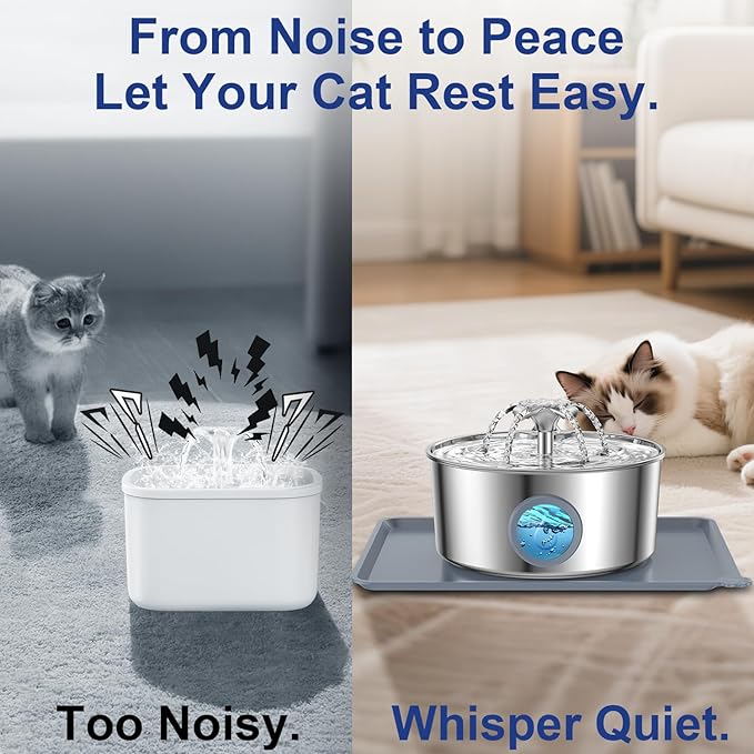 Stainless Steel Cat Water Fountain - Image 3
