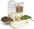 Spill-Proof 2-In-1 Bird Feeder & Gravity Waterer With Dry/Wet Divider