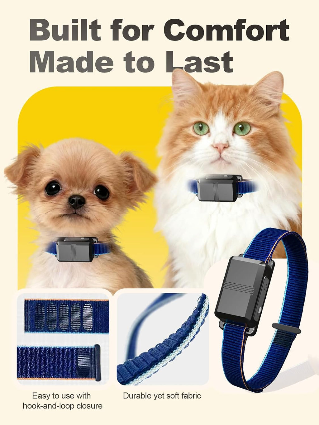 Wireless Cat Barrier with 2 Transmitters - Rechargeable Indoor Barrier with 6 Adjustable Range Radius up to 7 ft, 6 Adjustable Safe Static Intensity, Fence System for Cats Small Dogs with Hook