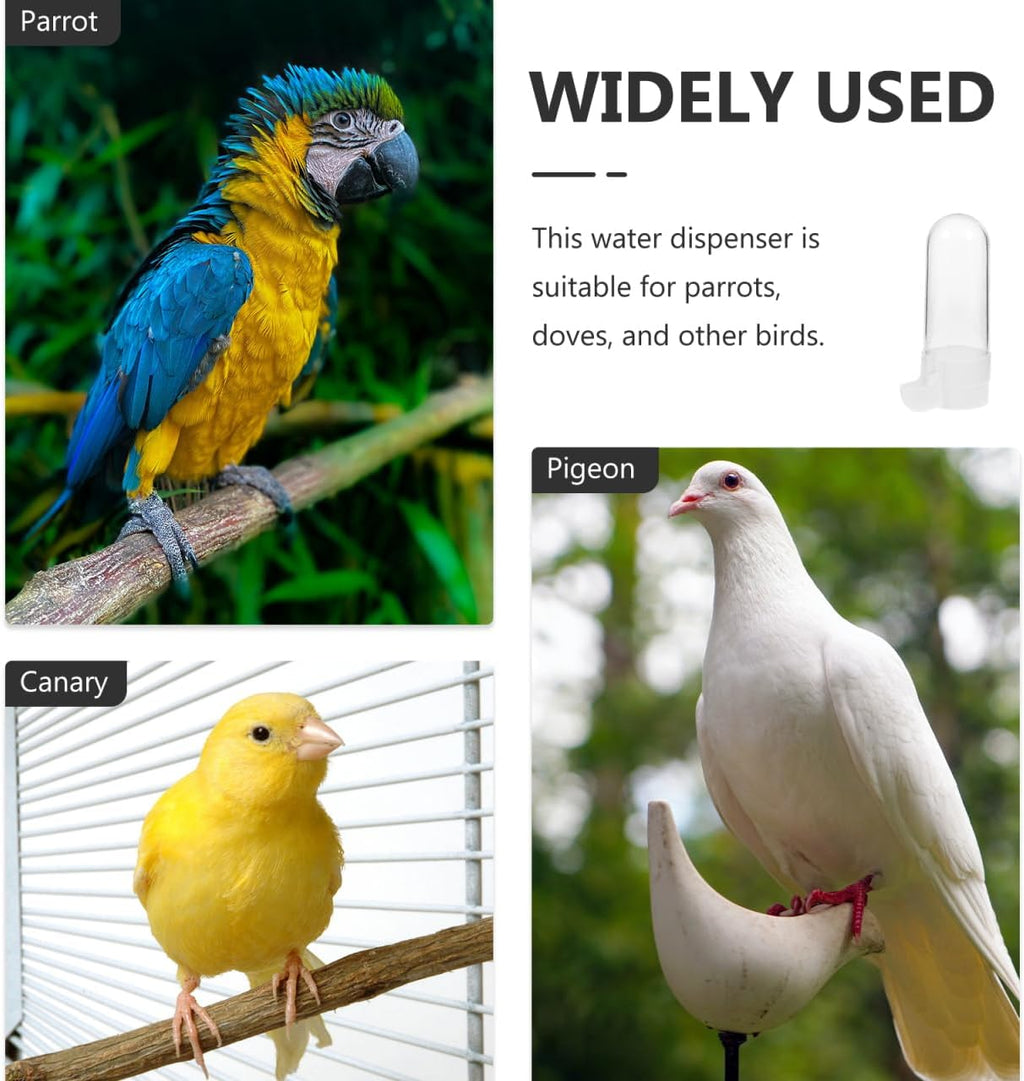 Hemobllo 2pcs Bird Water Feeder for Cage, Automatic Bird Waterer Dispenser with Widened Slot for Parakeets, Cockatiels &, Mess-Free Hanging Water Container for Small Pet Supplies, Blue