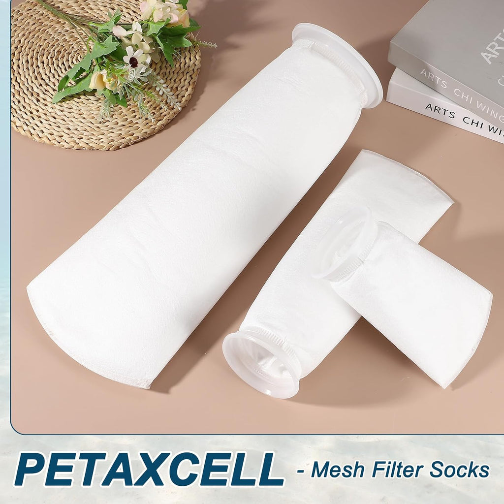 Aquarium Filter Bag Mesh (2Pc 150 Micron 7.1" Ring 31.9" Long)