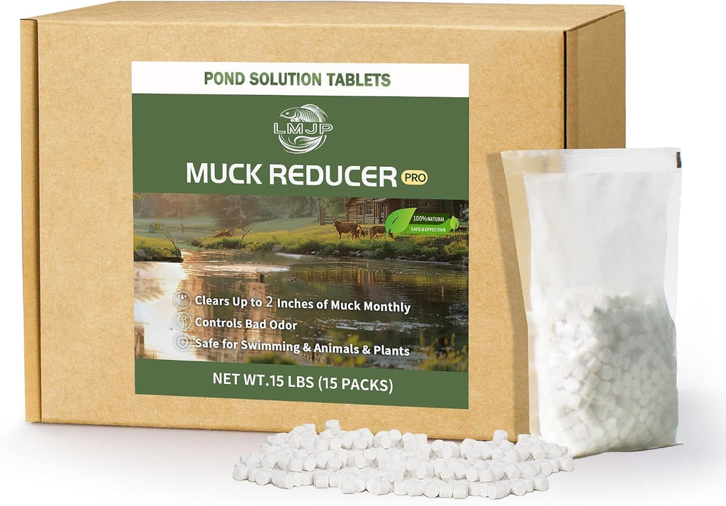 LMJP Muck Reducer for Ponds, Sludge Solution, Away Muck & Odor Control, 5LB