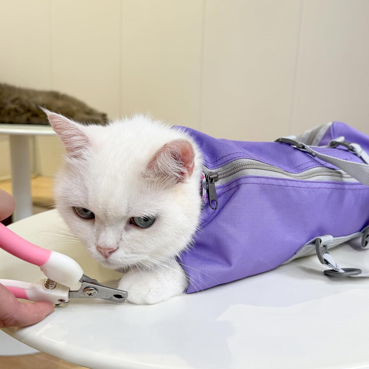 Cinf Cat Restraint Grooming Bag, Anti-Scratch Tool for Nail Trimming