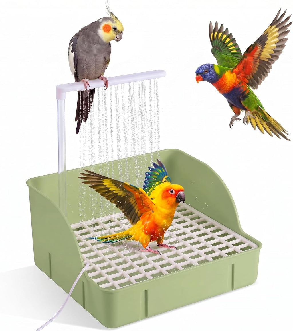 Pacify Automatic Bird Bath Large Bird Shower (Green)