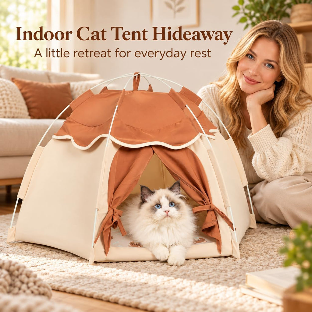 Gigreinc Cat Tent for Indoor, Indoor Dog House,Kitten Tent for Small Dogs