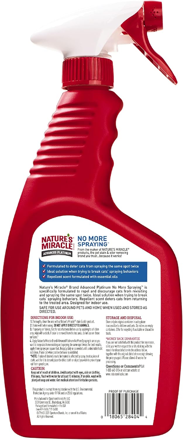 Nature's Miracle Advanced Platinum No More Spraying Training Spray, 24 oz