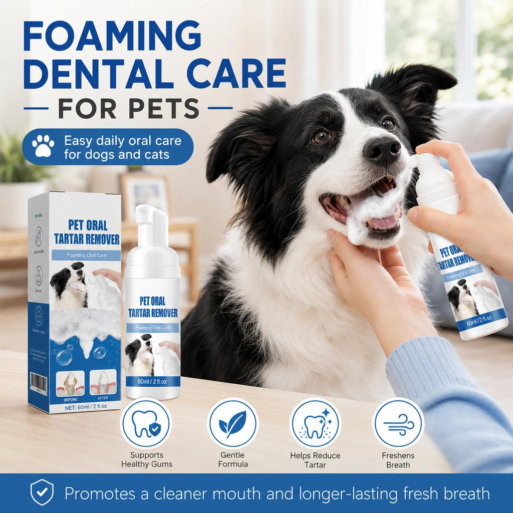 Pet Dental Care Foam for Dogs and Cats, Tartar Care, 2 fl oz