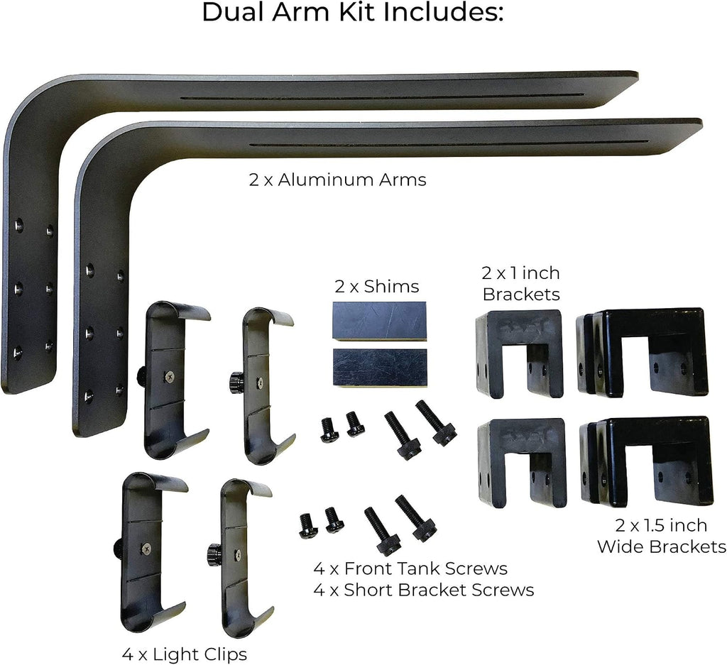 CURRENT USA Dual Adjustable Aquarium Light Arm Mount Kit