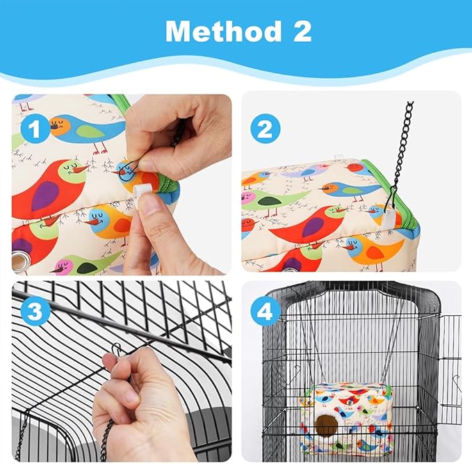 Cotton Bird Bed & Hammock for Cage - Image 4