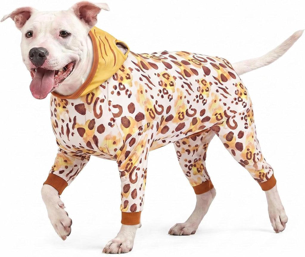 LovinPet Dog Recovery Bodysuit, Protective Coverage, Tiger Pattern, M