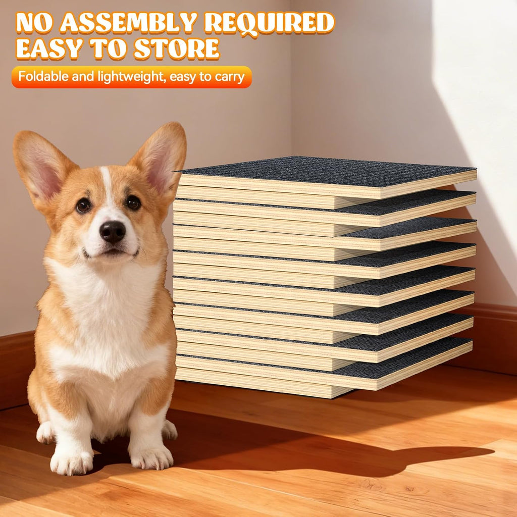 6 Pack Dog Ramps for Stairs, Adjustable Stair ramp for Dogs Pet Ramp