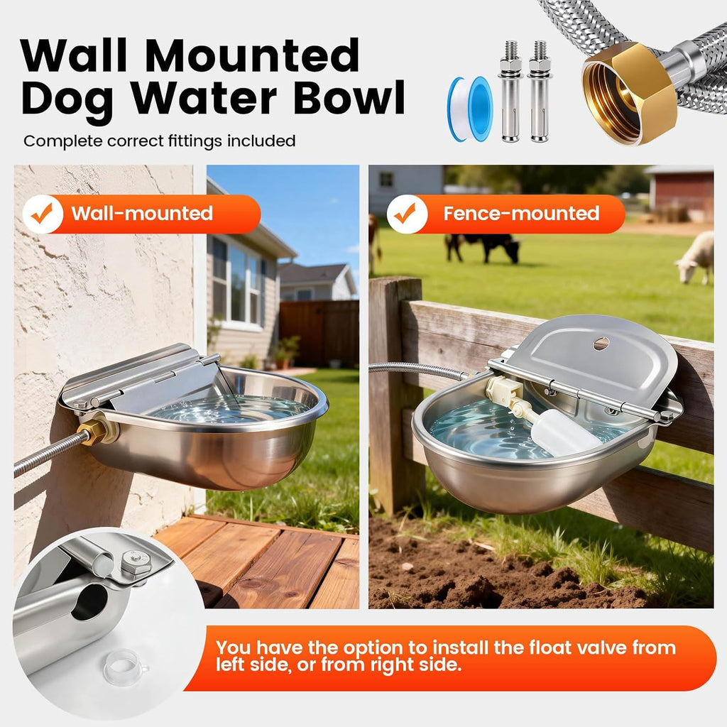 Automatic Dog Water Bowl Dispenser 304 Stainless Steel Dog Waterer