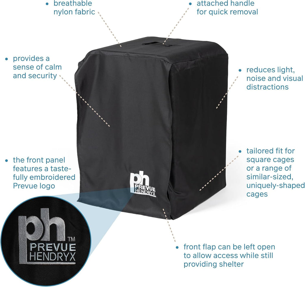 Prevue Pet Products Medium Bird Cage Cover - Black, Size Medium