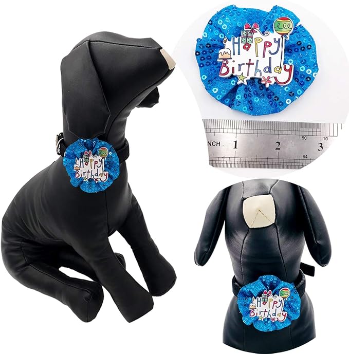 PET SHOW Blue Crown Dog Birthday Party Hat - Image 2