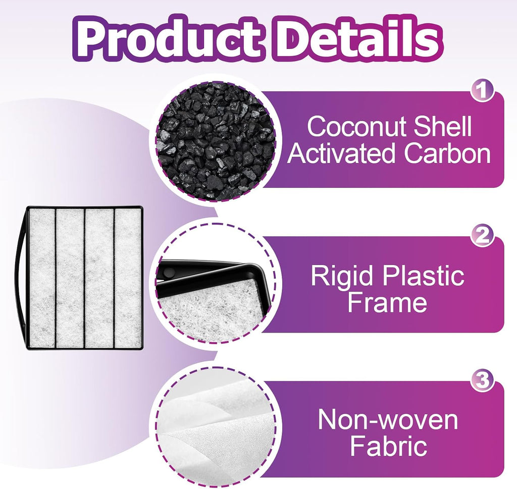 10 Pcs Turtle Tank Filter Compatible with TARARIUM IX-120 & IX-120 U-V