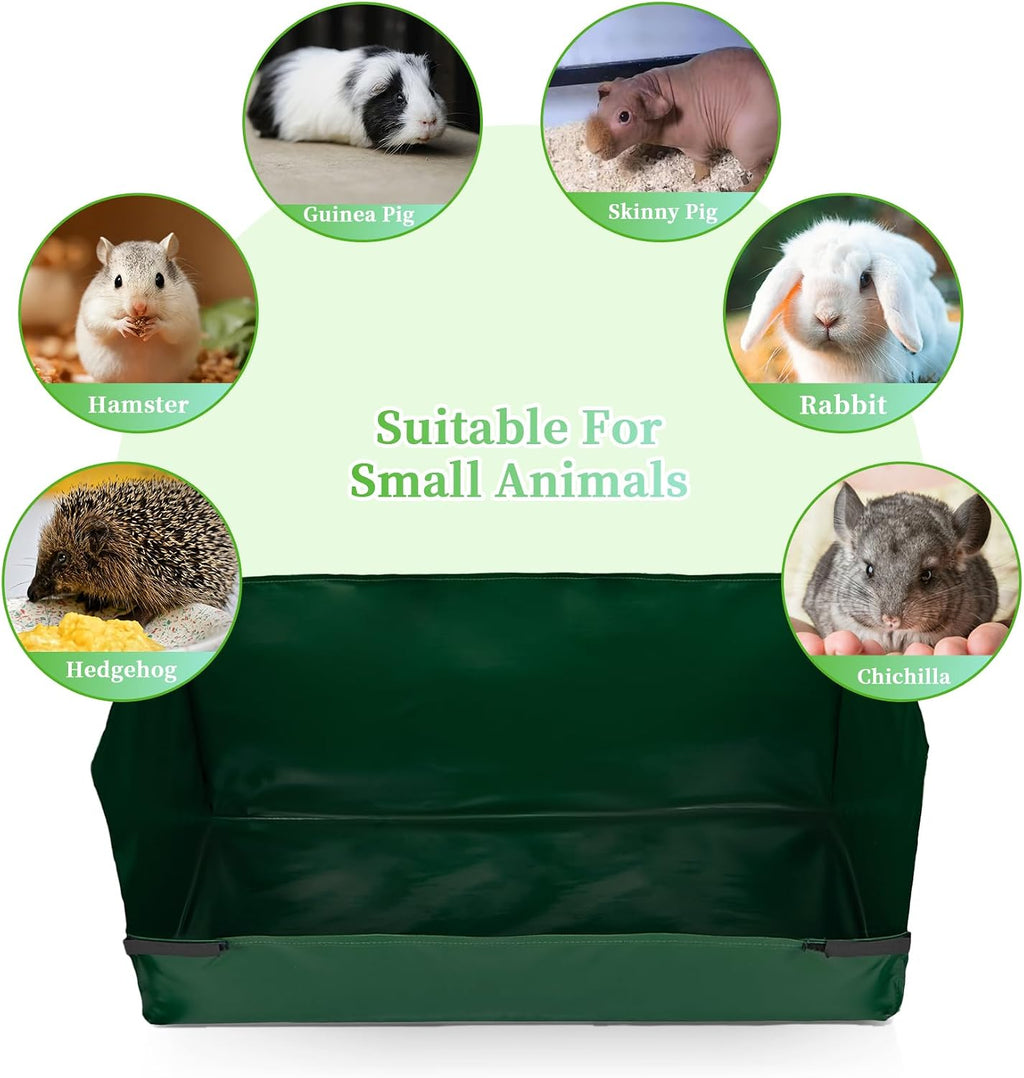 Guinea Pig Litter Box, Hay Holder, Cage Liner, Washable & Reusable