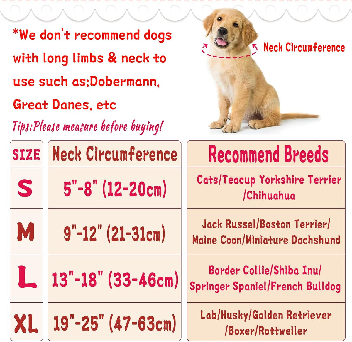 Inflatable Soft Dog Cone Collar for Small Medium Large Dogs & Cats Alternative After Surgery, Blow Up Pet Donut Neck Cone Prevent from Biting & Scratching, Comfy Adjustable Recovery Pillow Collar