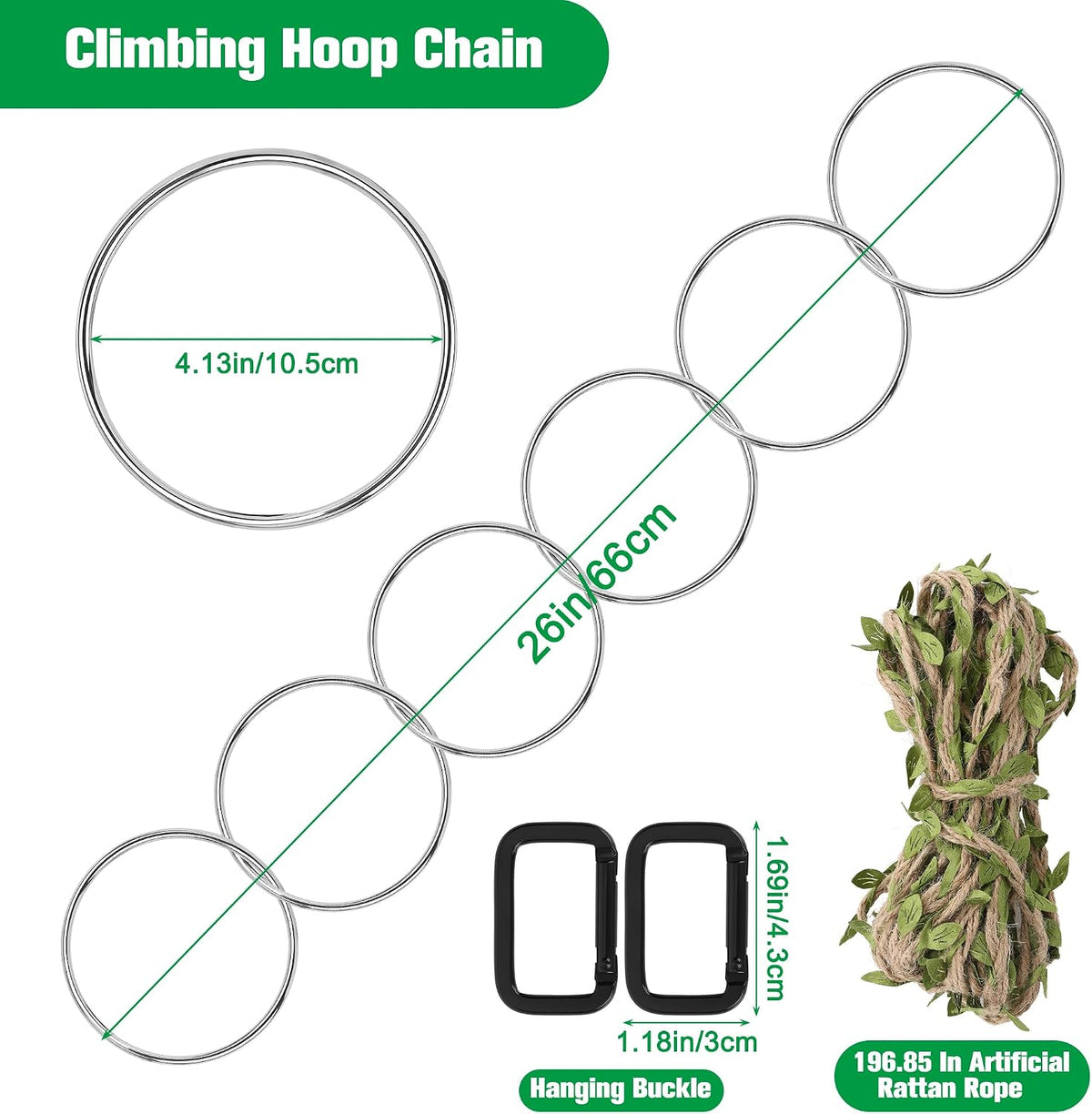 Snake Climbing Rings for Ball Python-Enrichment Snake Enclosure Accessories