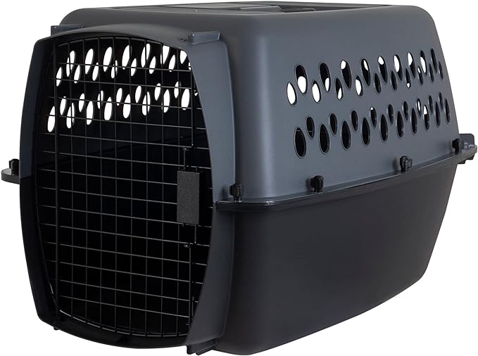 Petmate Pet Porter Dog Kennel 26", Dark Gray & Black, by Petmate