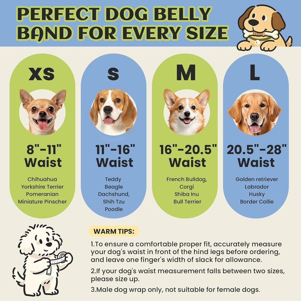 Male Dog Diapers Disposable, Xs, Male Dog Wraps with Wetness Indicator