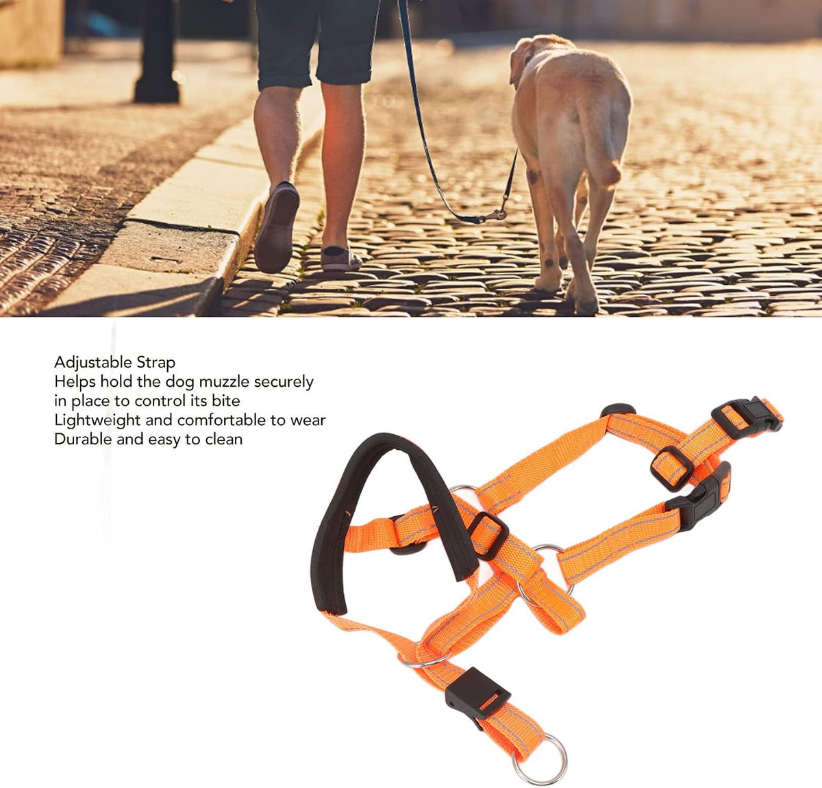 Fdit Dog Headcollar No Pull, Safety Strap, Breathable Fit