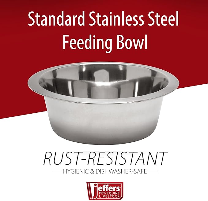 Jeffers Pet Standard Weight Stainless Steel Bowls - Image 3
