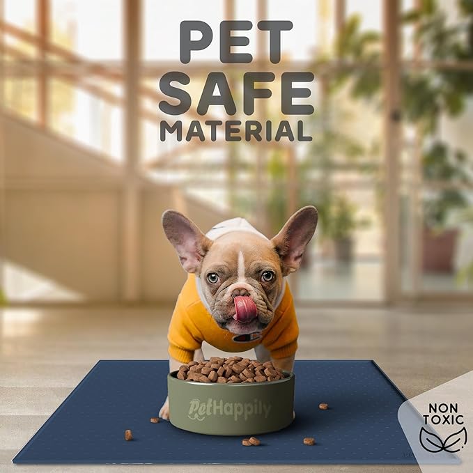 Dog Food Mat - 24x15 Raised Edges Dogs Mat - Image 3