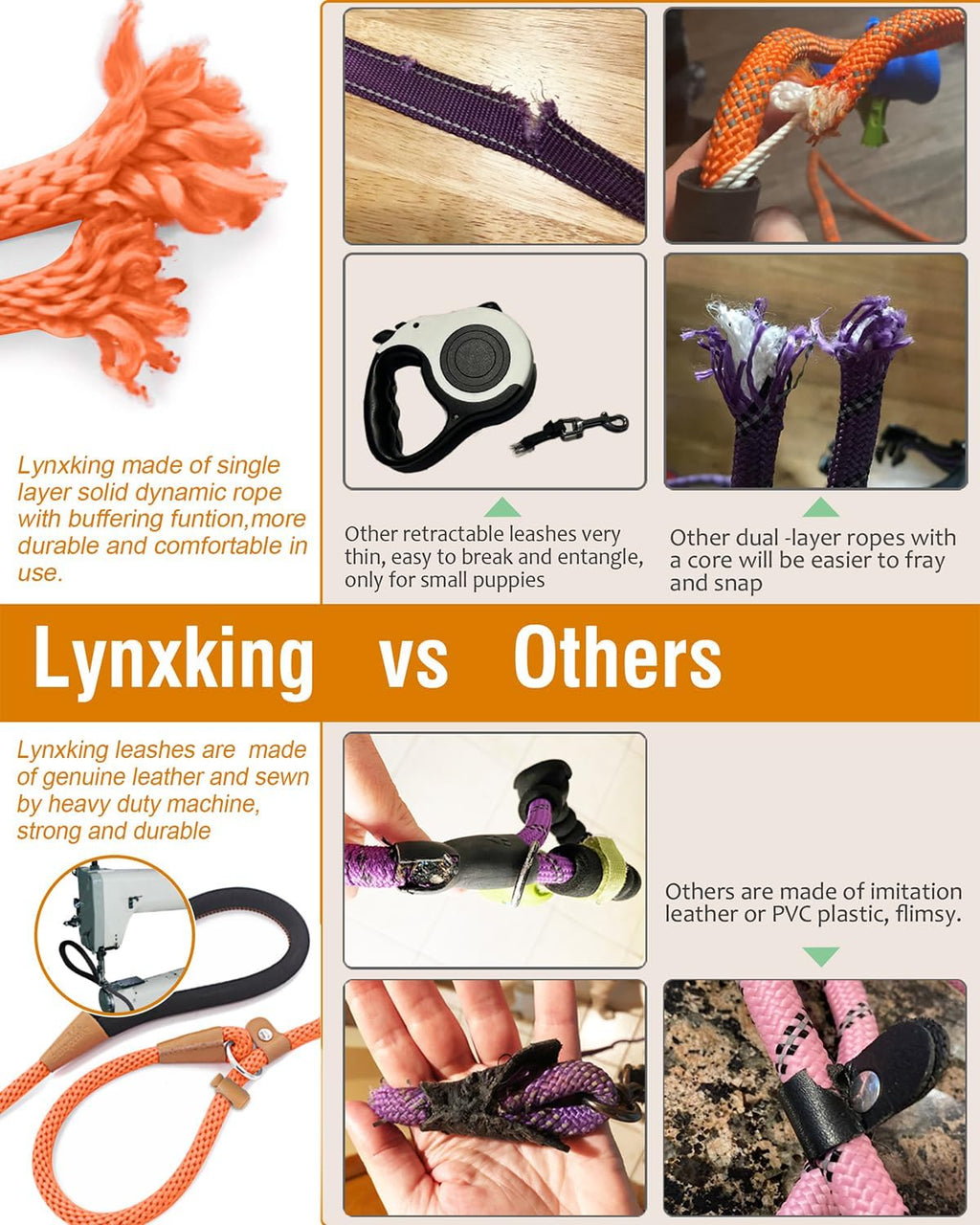 Dog Leash Slip Lead Braided Rope Pet Training Loop Leashes 5ft 6ft 8ft