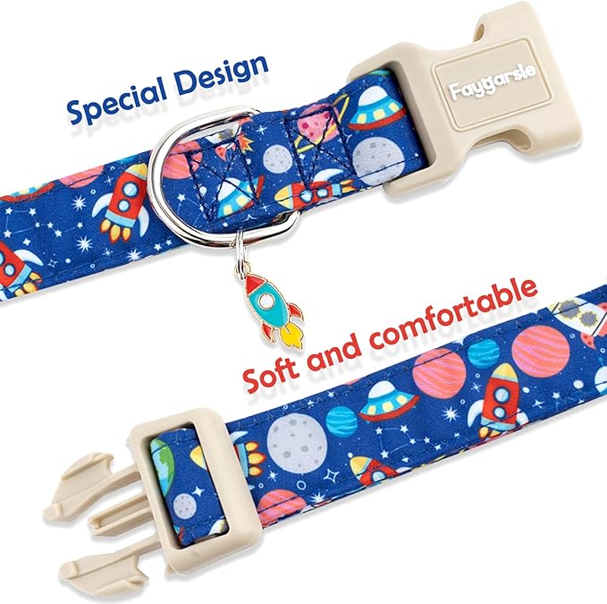 Faygarsle Space Theme Dog Collar - Image 4