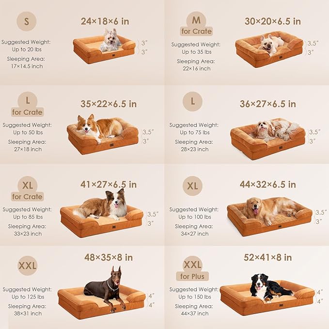 EHEYCIGA Orthopedic Dog Bed for Medium Dogs, Waterproof Memory Foam Medium Dog - Image 2