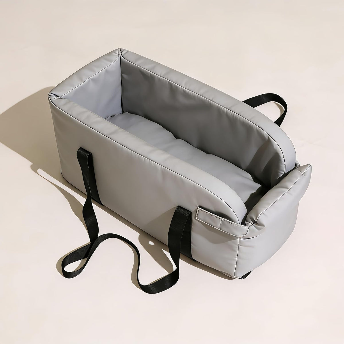 Center Console Dog Car Seat for Pets Up to 9 lb, Grey