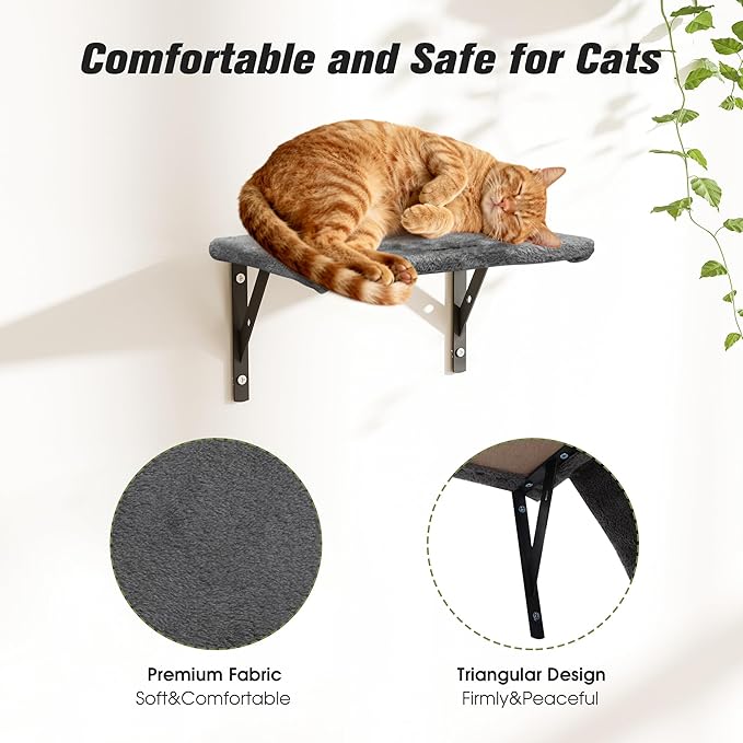 COZIWOW Wall Mounted Cat Furniture, Cat Wall Shelves and Perches, Floating Cat - Image 5
